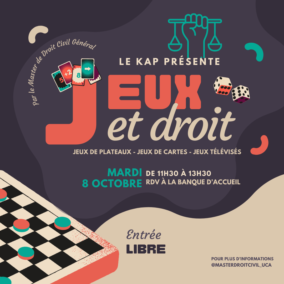 Affiche ��v��nement jeux de droits